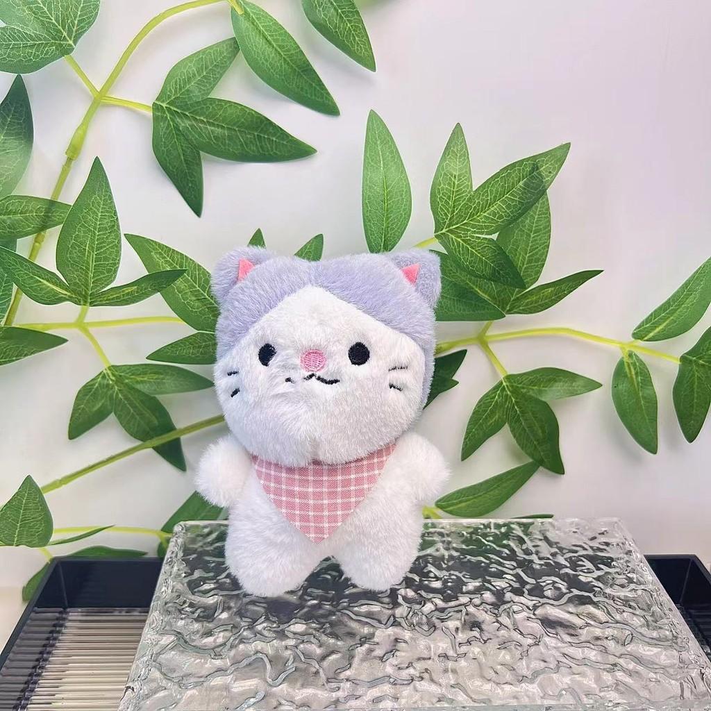Animal Plush Charming Keychain Lovely Cartoon Cat Figurine Cozy Bag Pendant For Children