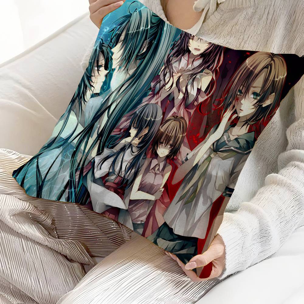 Higurashi no Naku Koro ni Maple Design Cushion Cover Happy Autumn Harvest decor Holiday Decorati Pillow Cover
