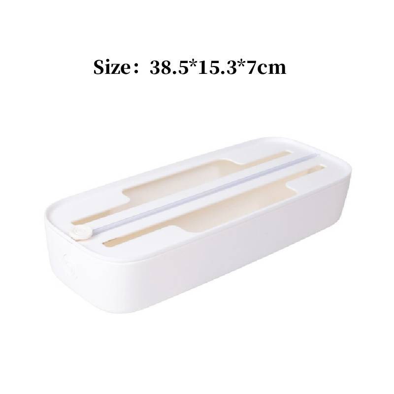 Kitchen Food Wrap Dispenser With Abs Material For Easy Cutting And Fresh Food Preservation