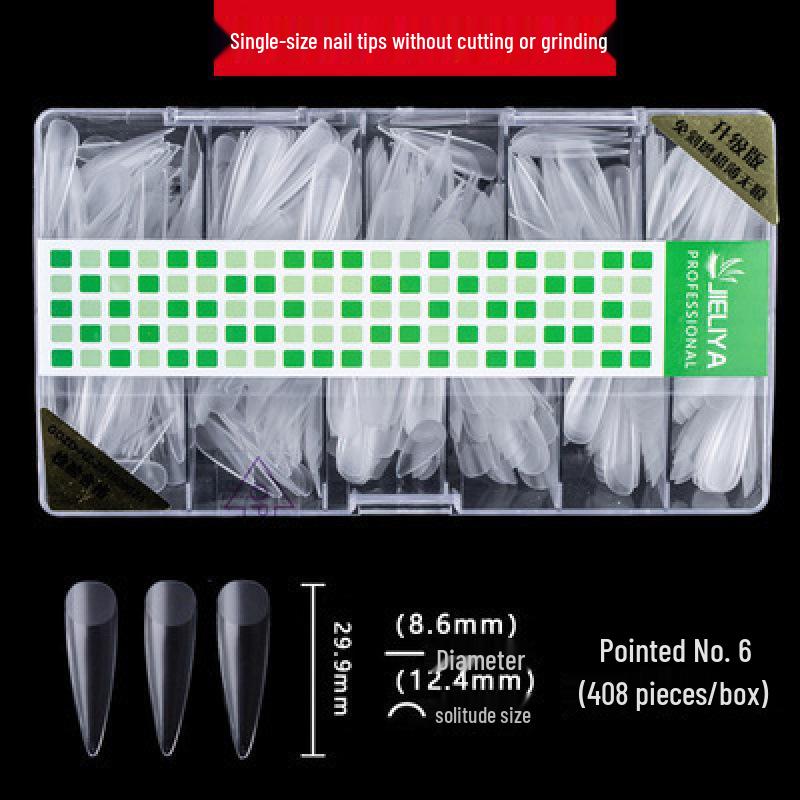 Single Number Frosted Ultra-Thin Nail Tips - Small Size, Traceless, Refillable, Half/Full Stick, Free Carving.