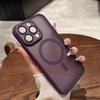 Magnetic Frosted Semi Transparent Hard Phone Case With Lens Protection For Apple Iphone