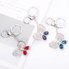 EASYA Red Blue Big Rhinestone Butterfly Keychain Chaveiro Cute Fashion Crystal Insect Charm Pendant Handbag Accessories Key Ring