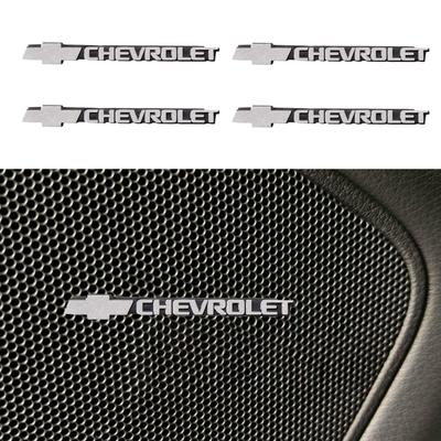 FRF1   2/4pcs 3D Aluminum Stying Car Audio Speaker Emblem Sticker Auto Decoration For Chevrolet Cruze Lacetti Sonic Spark Sail Aveo 7T