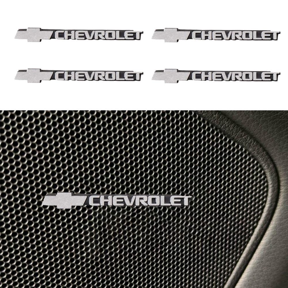 2/4 Stück 3D Aluminium Styling Auto Audio Lautsprecher Emblem Aufkleber Auto Dekoration Für Chevrolet Cruze Lacetti Sonic Spark Sail Aveo