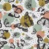 Outdoor Decorative Fabrics Oxford - Motif Black Butterflies On The Spots