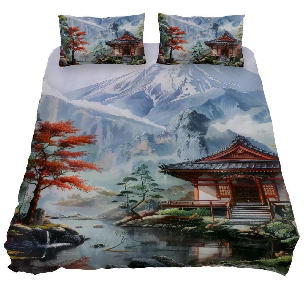 Temple Duvet Covers For Children Adults Duvet Covers Queen Size Lightweight Down Room Decor 2 Pillowcases 1 Quilt Cover No Quilt