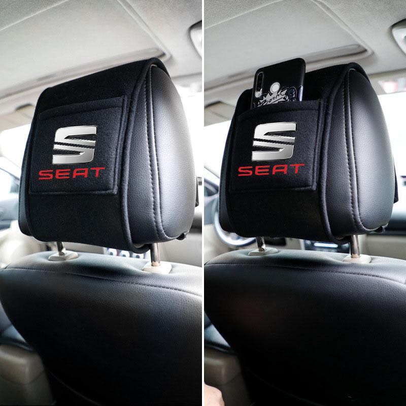 Auto-Kopfstützen-Staubschutz Sitzkappe Kopfstützkissenbezug Für Seat Leon Ibiza Alhambra Exeo Altea Arona Mii IBL Autozubehör