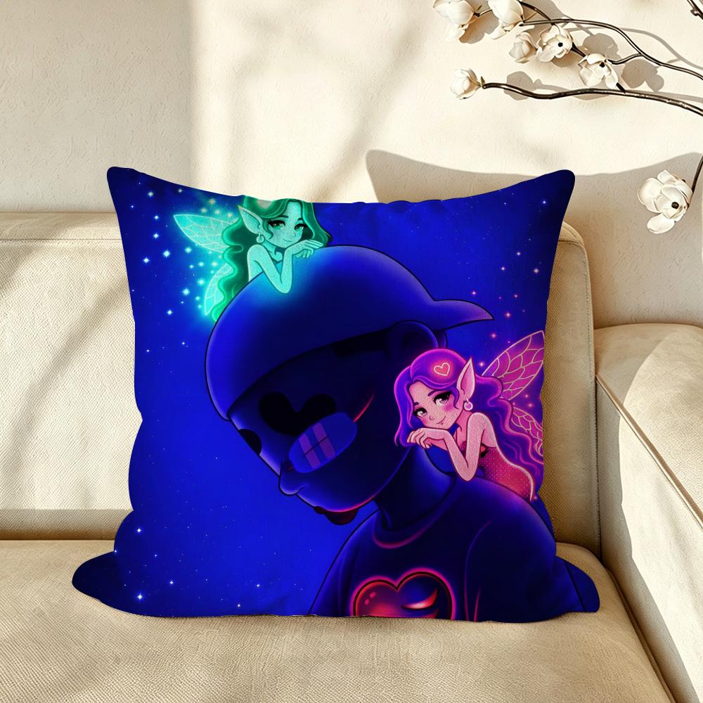 Art PPrimerammusa Cushion Cover Pillow Case Antidustmite Pillowcase Silky Short Plush Sofa Cushion Cover hot