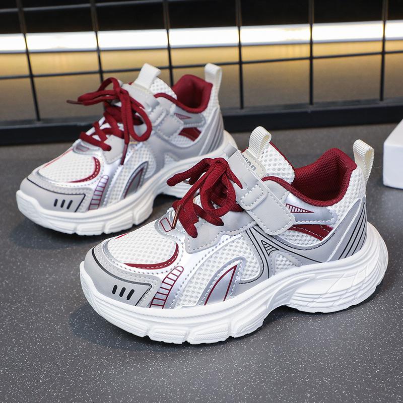 Children's Sports Shoes Boys' Shoes 2025 Season New Middle and Older Children's Mesh Casual Running Shoes Girls' Dad Shoes