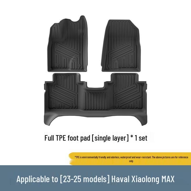 Haval Xiaolong MAX TPE Floor Mats: Compatible with 2023-2025 models, includes seat back and trunk mats.