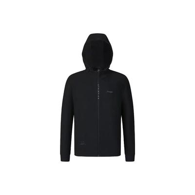Li Ning Casual Sports Fitness Fleece Warm Hooded Zipper Jacket Sweatshirt Unisex Jacket AJDU611-1