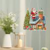 2D Flache Weihnachten DIY Hängende Diamantmalerei Kits Einseitiger Bohrer Diamantmalerei Acryl Anhänger DIY Heimdeko Hängender Charme