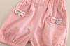 Korean Summer Baby Girl Doll Collar Short Sleeve Outfit Set