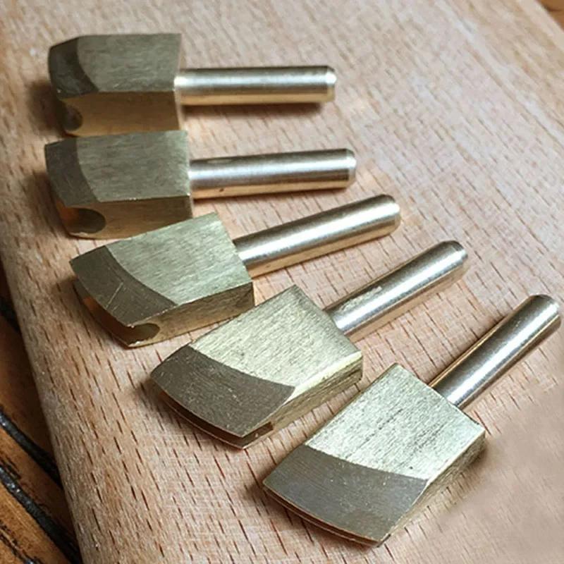 Electric Brass Solder Iron Tip for Leather Edge Burning Craft Press Sealing Machine Pyrography Tool