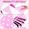 Faccito 60 Pcs Mouse Color Banner Decorations 49 ft Rose Hot Pink and Black Pennant Flag Banner Mouse Theme Paper Triangle Bunting Decor for Outdoor