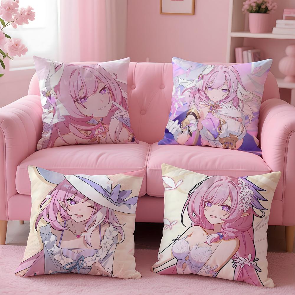 Honkai Impact 3rd Cushion Cover Pillow Case Soft Friendly Fabric Concealed Zipper