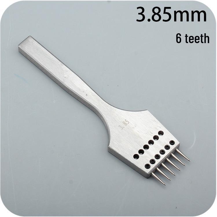 Handgefertigtes Lederstanzwerkzeug mit Edelstahlgriff & austauschbarem rundem Stanzkopf