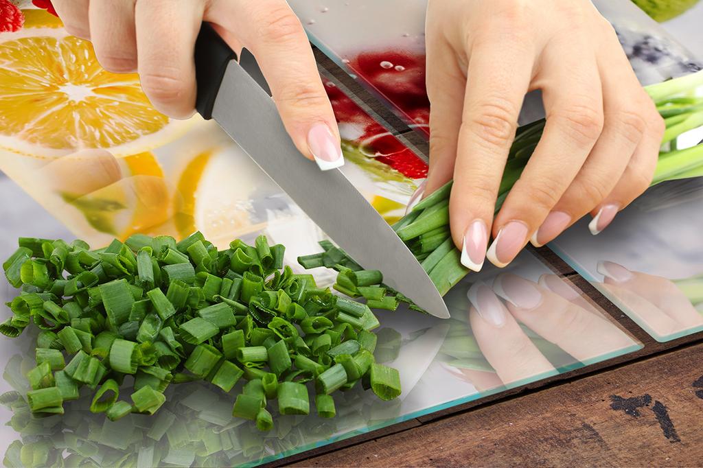Glass protective plate for the stove 2x45x52 Fruit