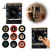 Metal Surface Refrigerator Magnet Record Player Fridge for Christmas Halloween, with 9 Programmable Records, NFC Digital Music Enabled Vinyl