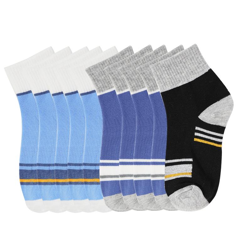 10 párů Pánské středně vysoké bavlněné deodorantové prodyšné letní bavlněné sportovní ponožky Letní chlapecké ponožky
