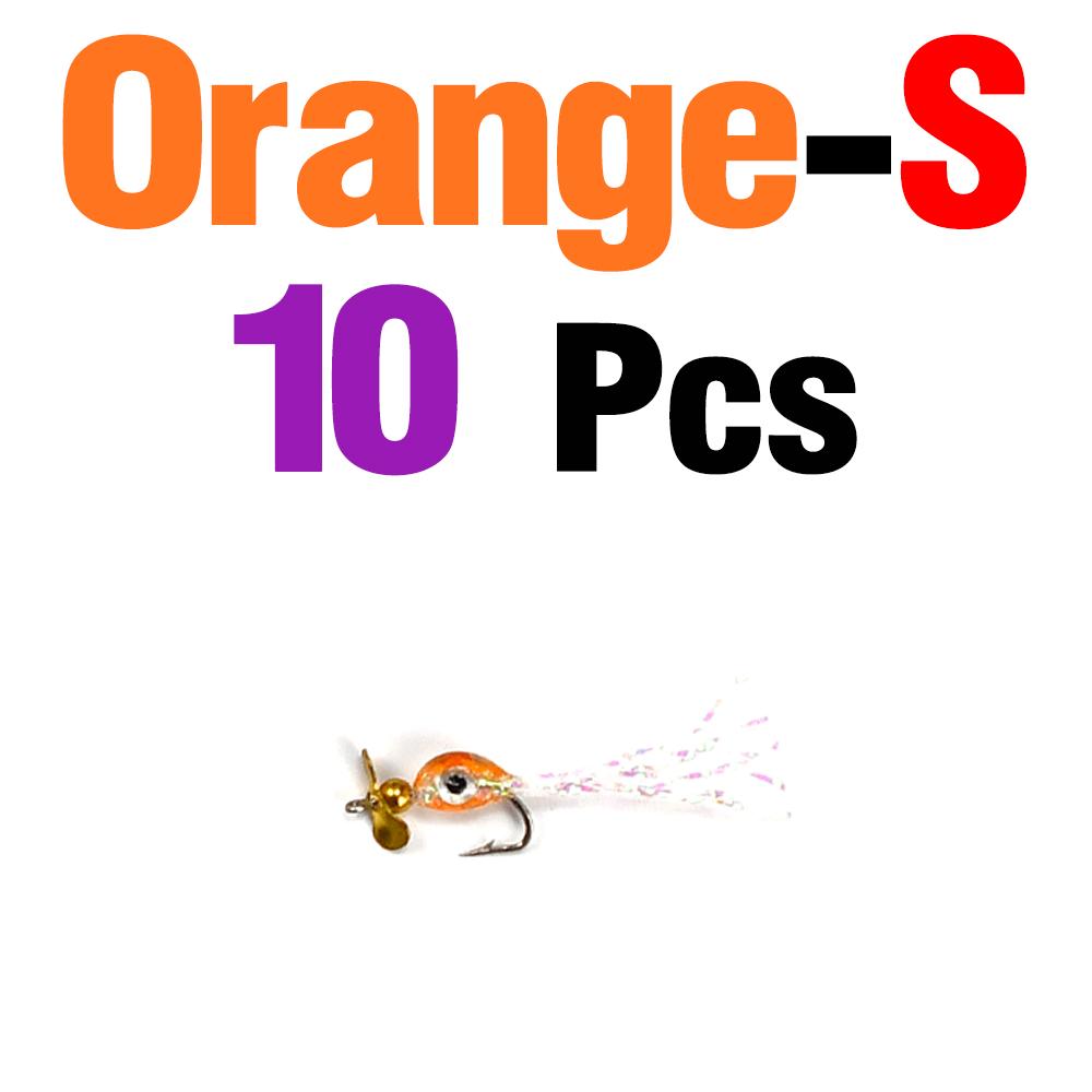 10Pcs Propeller Sequins Fly Bait Rotating Metal Spinner Lures for Fly Fishing Insect Lures Effective Trout And Bass Fishing Lure