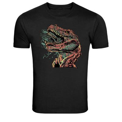 Roaring T-Rex Dinosaur Head Prehistoric Graphic T-Shirt