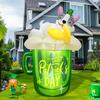 St. Patrick's Day Inflatable Bulldog with LED Lights St. Patrick's Day Inflatable Decorations