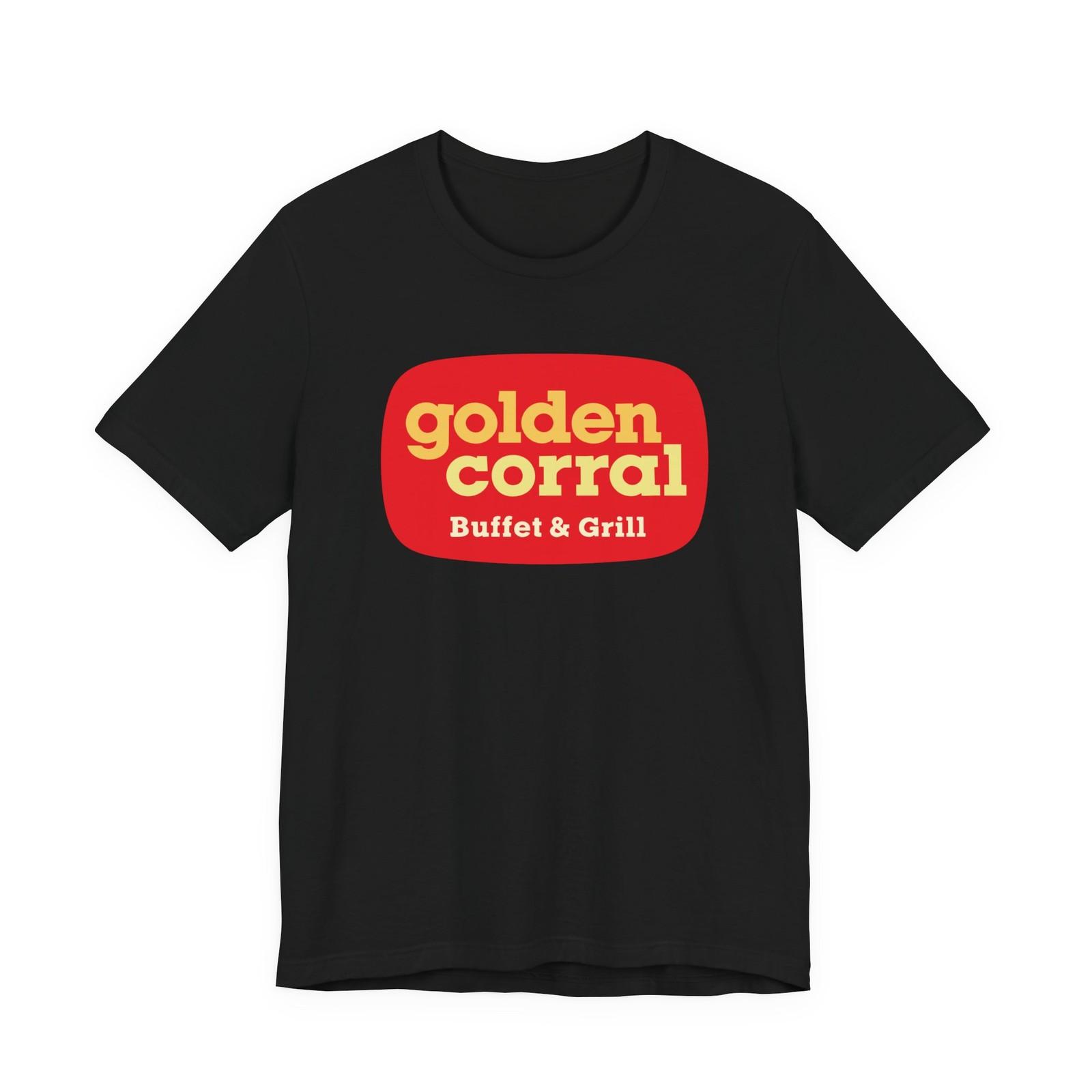 Golden Corral Restaurant Logo Unisex T-Shirt Black Navy Graphic Tee S-5XL S разноцветный