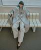 Mualeumoa Peach Cotton Wide Chino Pants - Light Beige