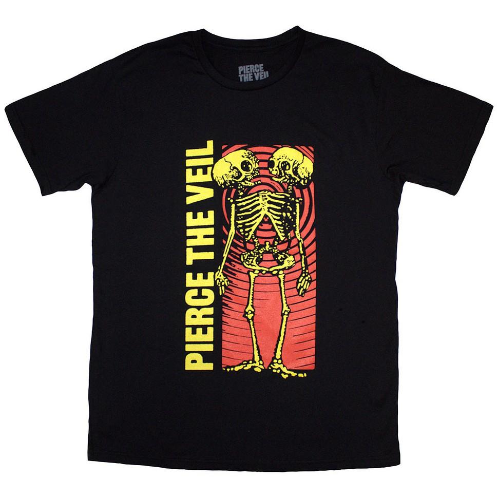 Pierce The Veil Wavy Skeleton T-Shirt Black M