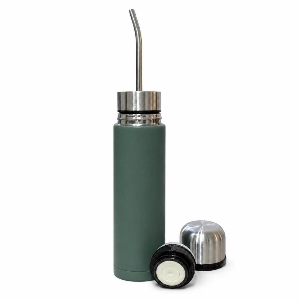 Stal Nierdzewna Butelka Yerba Mate 2w1 Kubek Termosowy NOWY Kubek Termiczny Unisex 750ML zielony