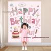 Kids' Birthday Canvas Wall Decoration - Hanging Cloth for Boys & Girls' Festival Celebrations