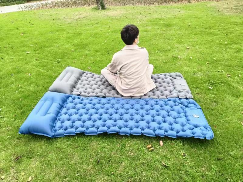 Inflatable Camping Mattress Pull-Strap Pad for Outdoor Tents and Car Sleepovers