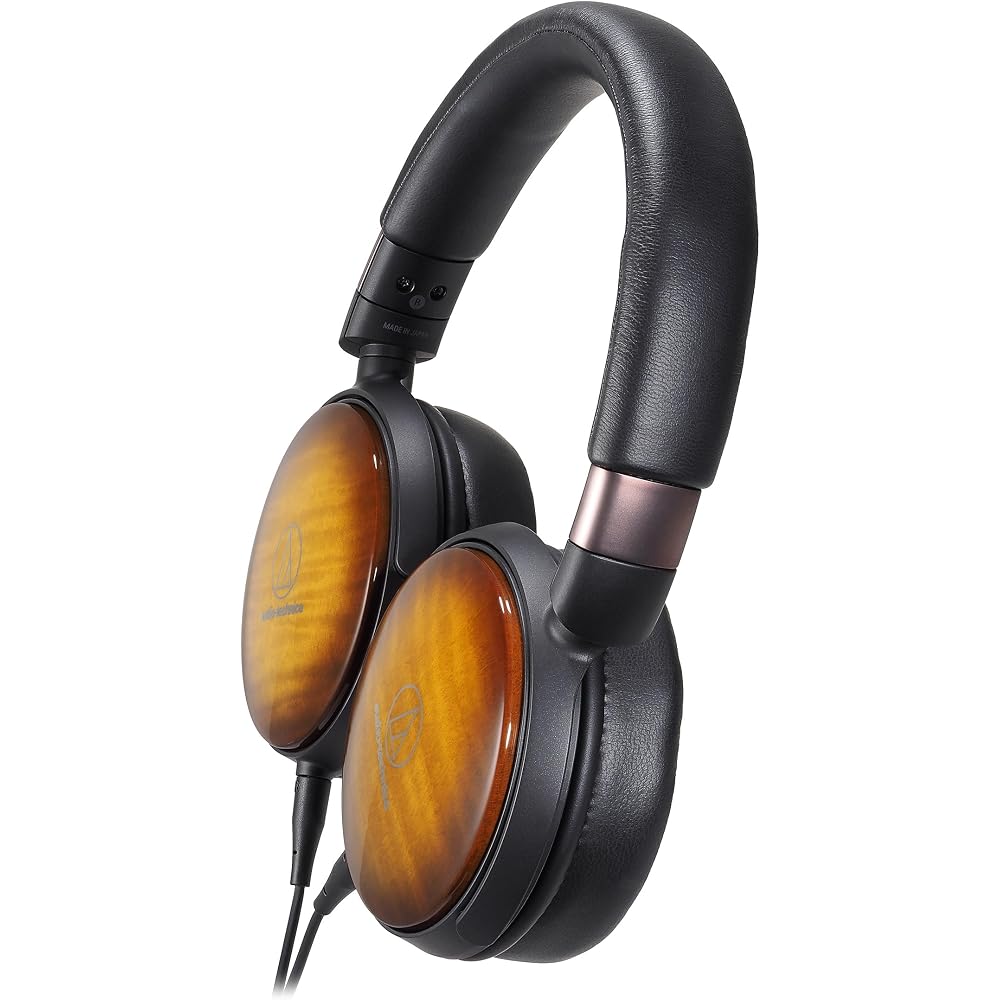 Audio-Technica ATH-WP900 Headphones: Wired, Closed-Back, High-Resolution Audio Compatible, Wooden...