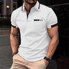 Summer Men Clothes Short Sleeve Lapel Golf Polo Shirt Men Pure Color Business Casual Polo Shirt