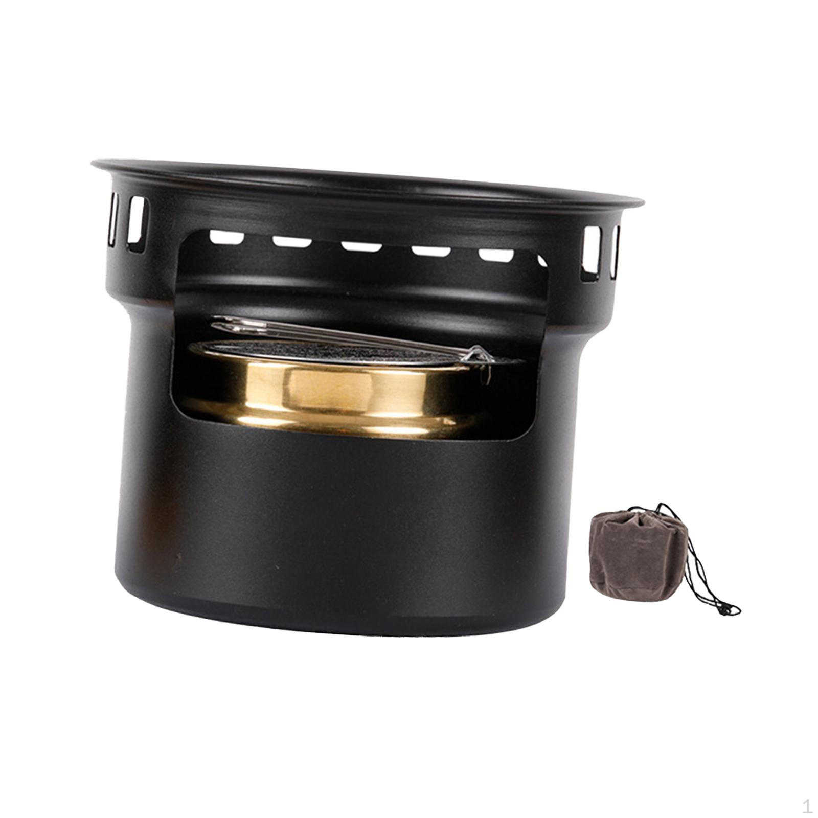 

Кемпинг с алюминиевой подставкой и регулятором пламени для наружного использования Black