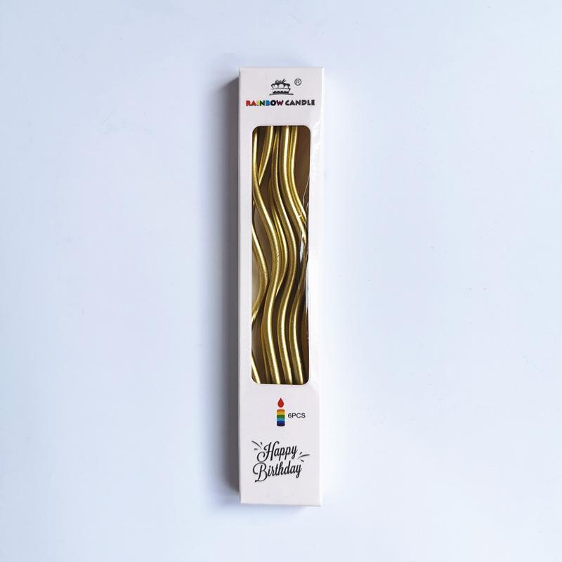 Birthday Cake Candles Curly Metallic Birthday Candles Curly Coil Candles Metallic For Gender Reveal Cupcake Decorating Party