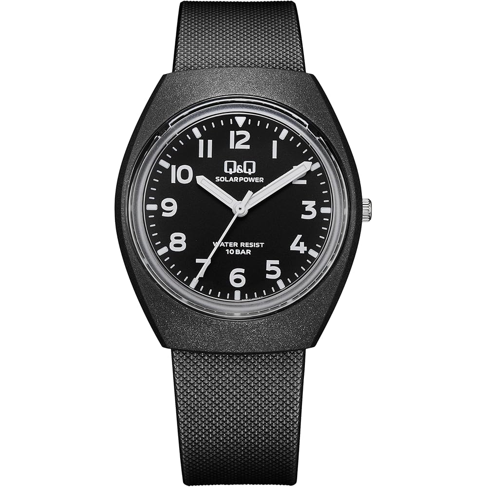 Citizen Q&Q Solar Analog Watch 10 ATM Water Resistant Lightweight Black Black E11A-002VK
