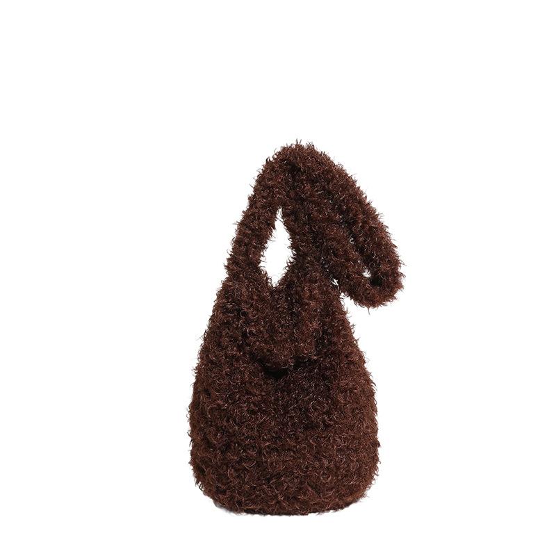 Koreanische Version Herbst und Winter Neu Modisch Vielseitig Praktisch Fashi Langes Haar Pelzig Schulter Crossbody Tasche