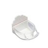Semicircular Built-in Bird Feeder Bowl Cage Accessory for Parakeet Lovebird