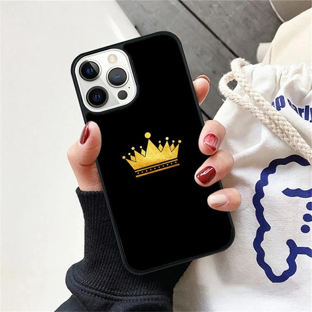 Koningin prinses kroon Coque Shell Voor iPhone 17 Air 15 16 14 13 12 Pro Max 11 Pro Max Plus Telefoonhoesje Cover