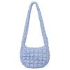 Iconic Quilted Texture Polyester Cloud Bag Shoulder Crossbody Bag Regular Women Bags Light-Blue 1213736006