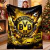 Borussia DortmundBVB Pattern Blanket for Home Decoration, Bed, Sofa, Car Travel, Camping, Suitable for All Seasons, Birthday Christmas Gift