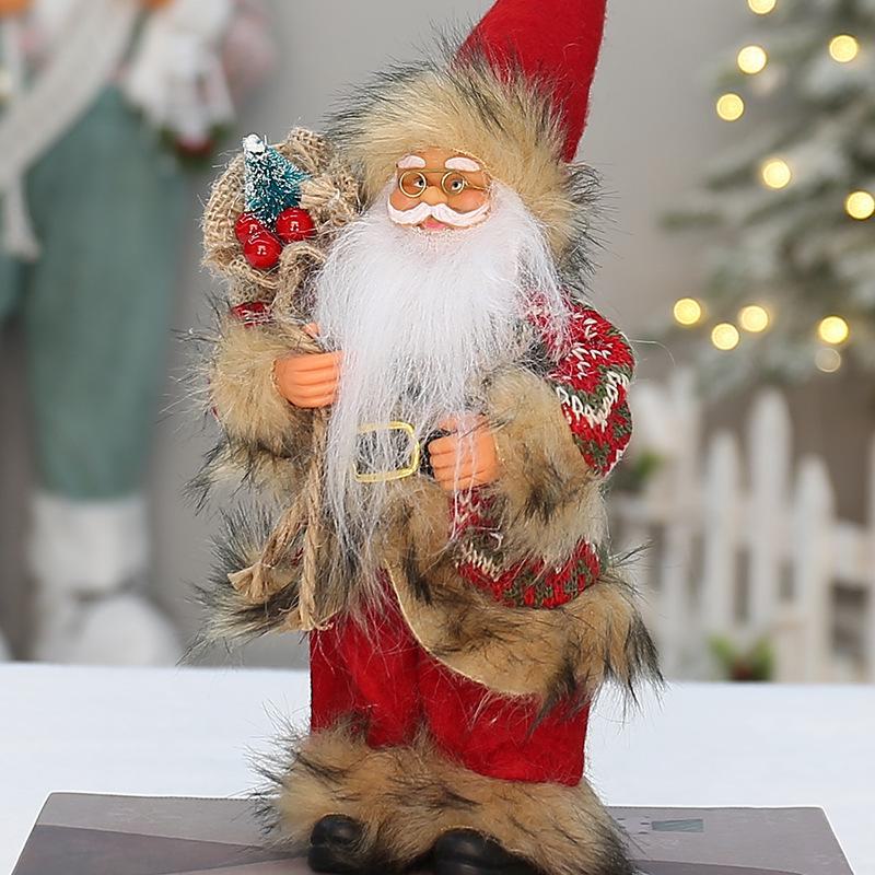 9-Zoll-Weihnachtsmann-Rucksackpuppe, Weihnachtsdekoration