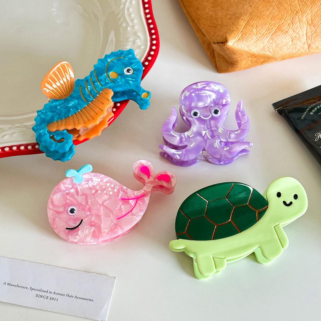 Stylish And Unique Animal Design Hair Claw Clips In Ocean Inspired Colors