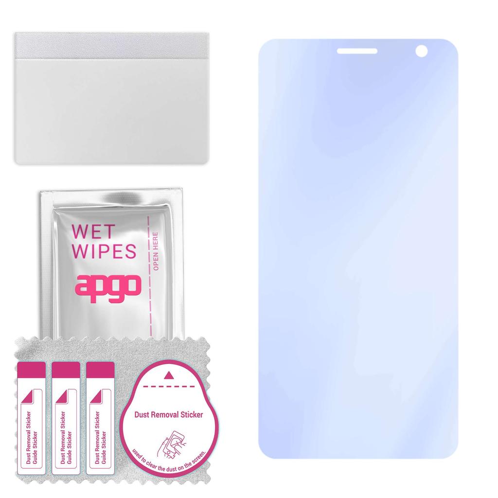 apgo Ultra-Clear 9H Hybrid protective glass compatible with Umidigi A1 Pro, flexible nano glass, great replacement for tempered glass, scratch-resista