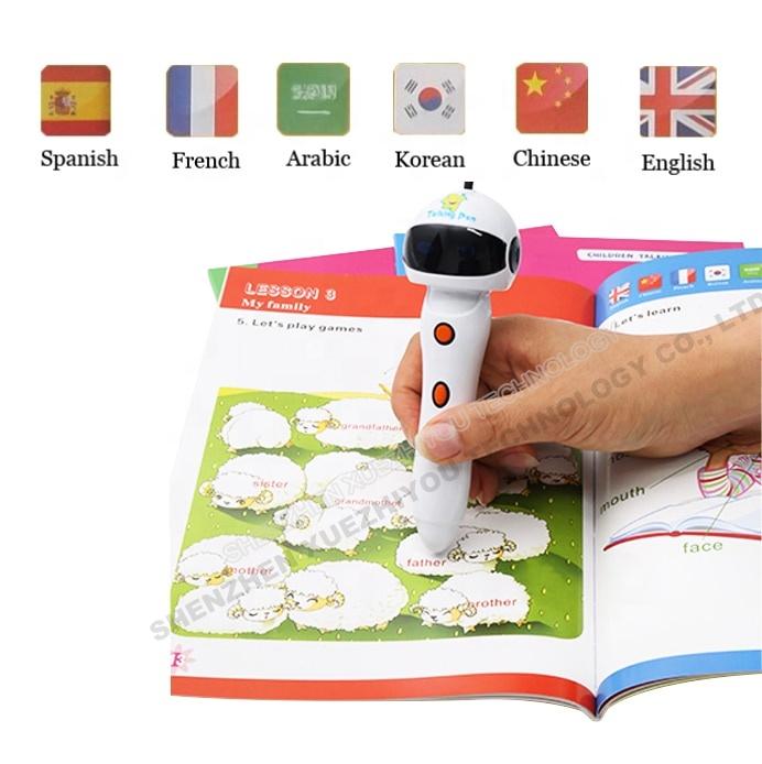 6 Languages Talking Pen English Book Reader Pen Kids Learning Machine Magic Pen