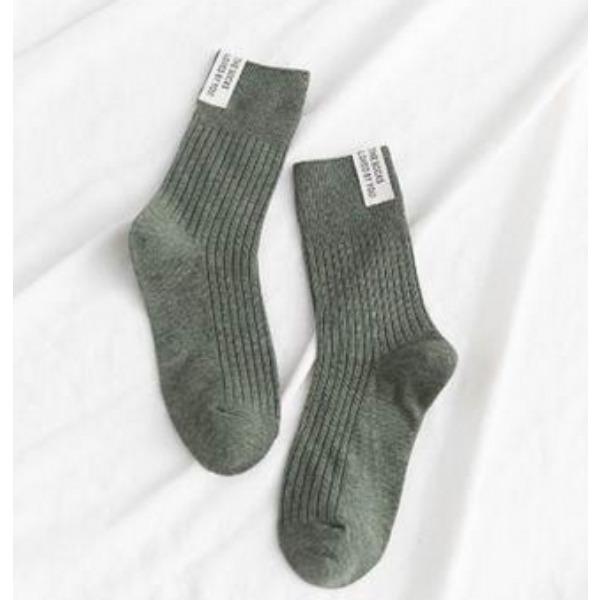 Women Fashion Harajuku Streetwear Middle Tube Socks Japanese Kawaii Cute Girls Solid Color Cotton Long Socks