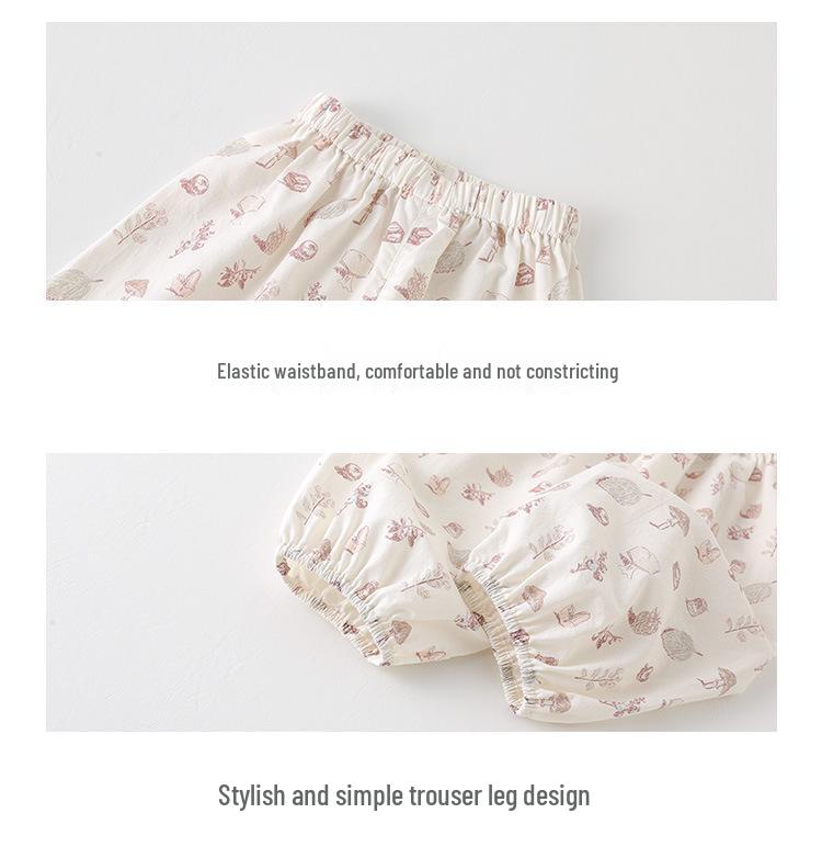 Korean-Style Anti-Mosquito Summer Pants for Infants - Boys & Girls Thin Loose Cuffed Lantern Pants