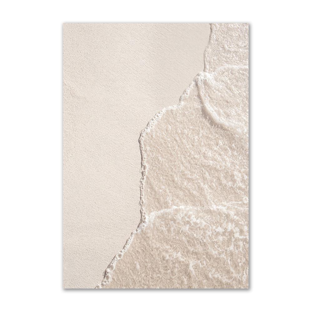 Beige Wall Poster and Prints Natural Scenery Canvas Painting Reed Palm Floral Soft Feather Line Wall Art Picture for Living Room